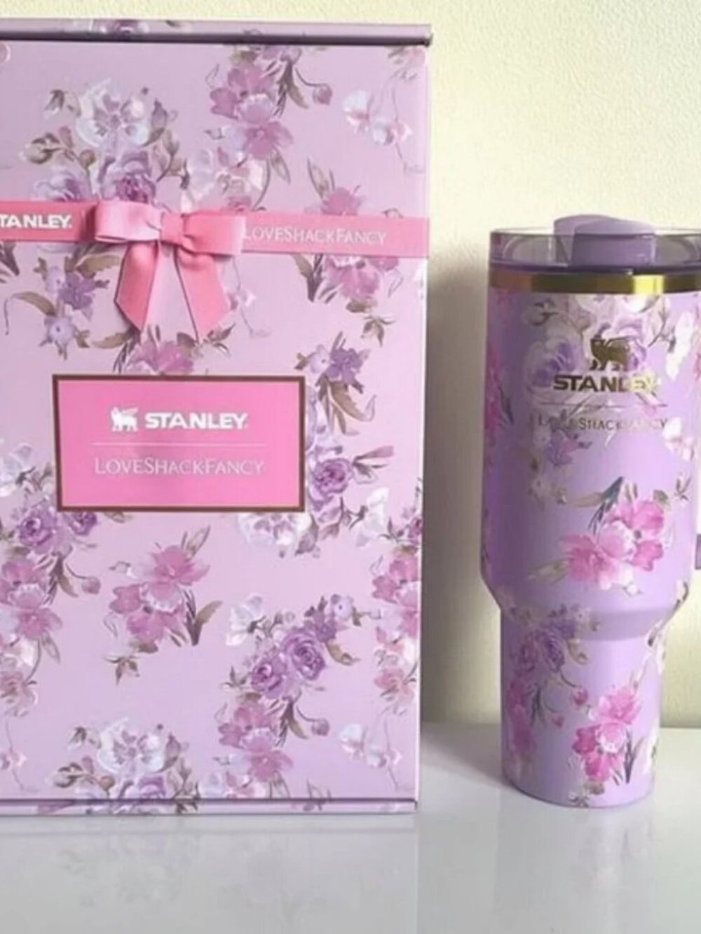 Stanley X Love Shack Fancy Cup 40 oz - Happy Thoughts Quencher Rosa Beaux Purple